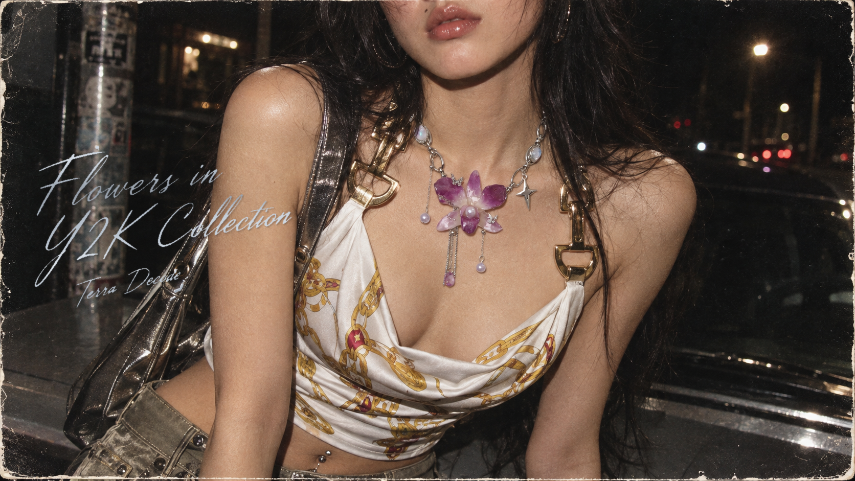 Flowers in Y2K Collection — Terra Decode Y2K botanical jewellery campaign